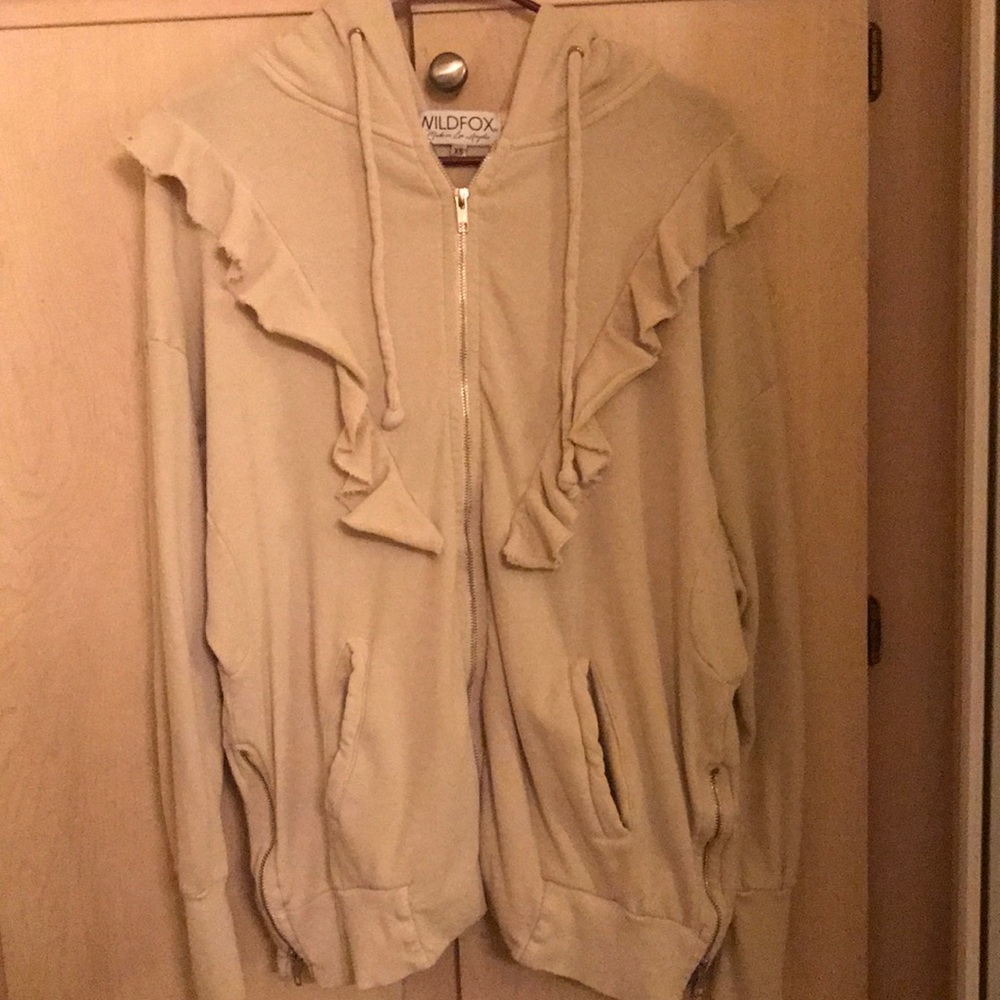 Wildfox oversized zip up hoodie